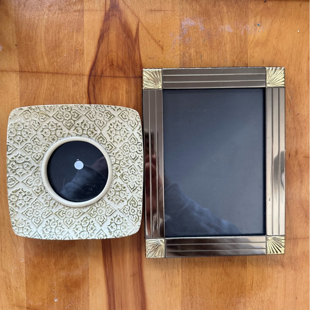 3/$35 - Metallic and Cream Photo Frame Set